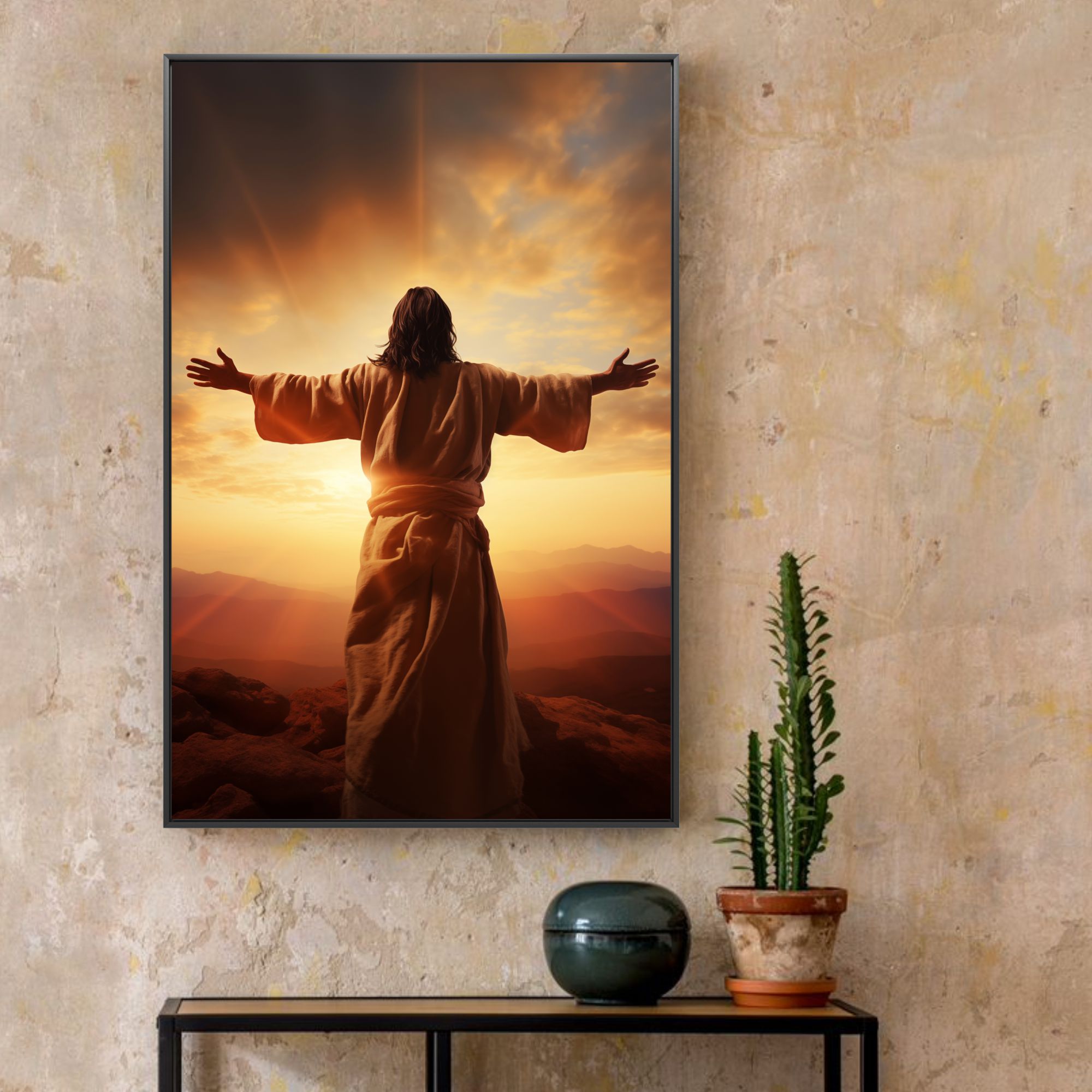 quadro decorativo  Jesus amou o mundo!