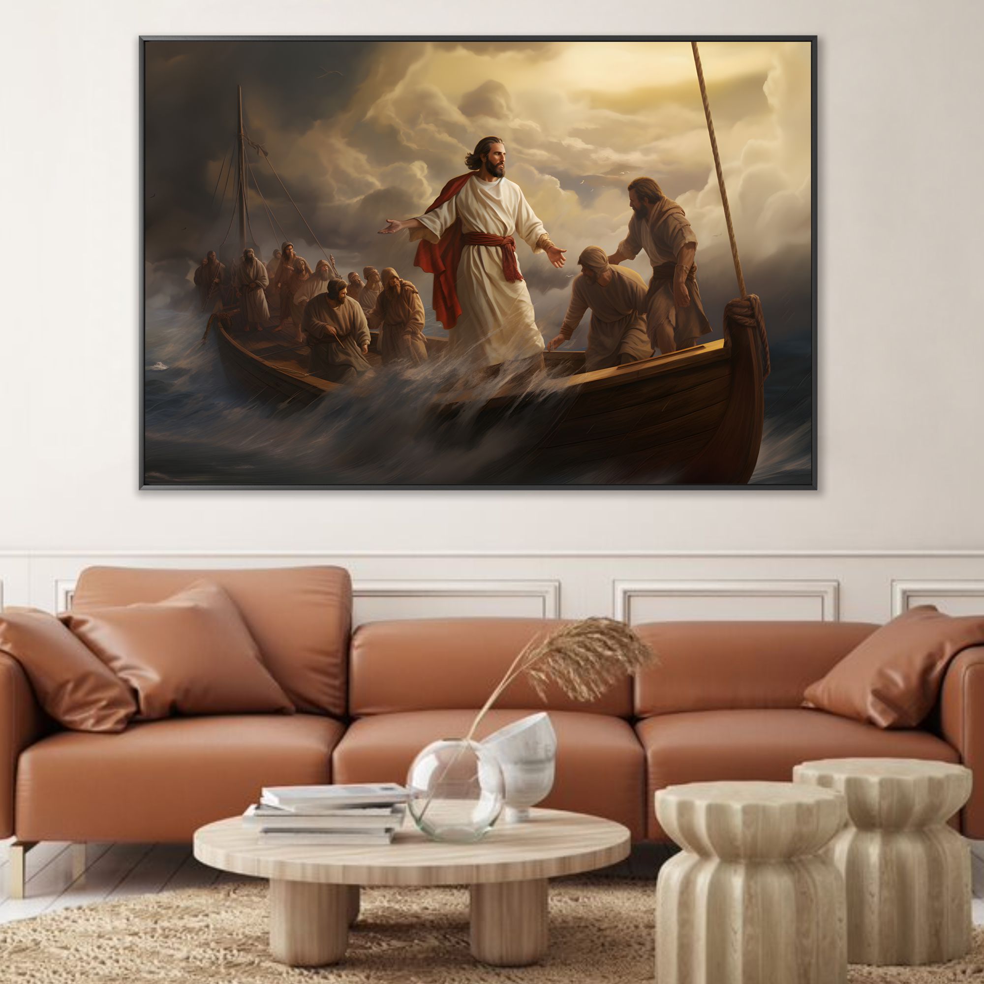 quadro decorativo Jesus e seus discípulos 