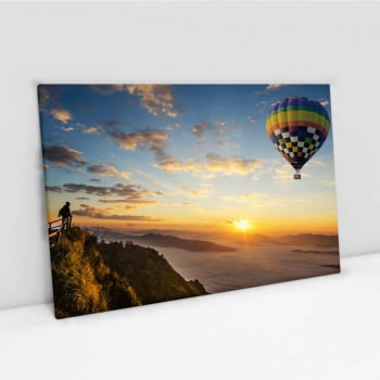 Quadro decorativos em canvas balão Pôr-do-sol