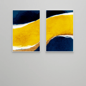 Abstratos Azul e amarelo