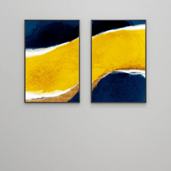 Abstratos Azul e amarelo