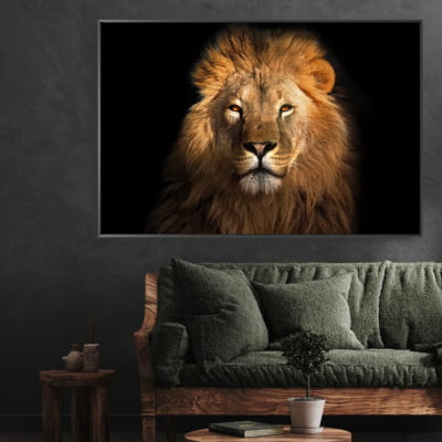 Quadro Decorativo Retrato  Leão 