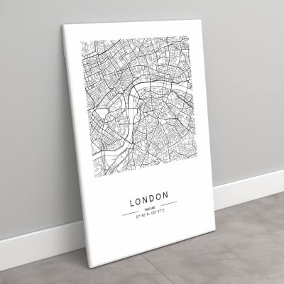 Quadro Decorativo Mapa Minimalista LONDON
