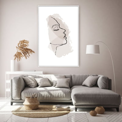 Quadro Decorativo em Canvas mulher minimalista 