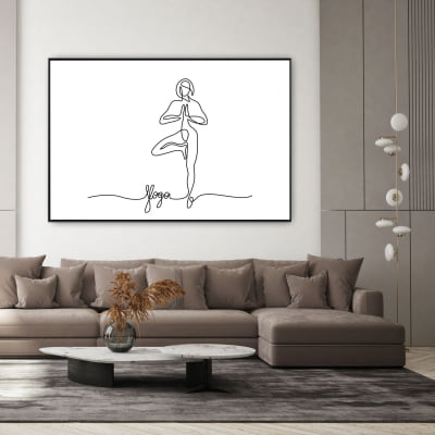 Quadro Decorativo em Canvas mulher Yoga