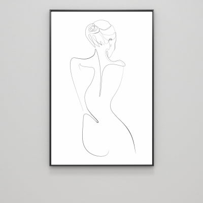 Quadro Decorativo arte minimalista feminina