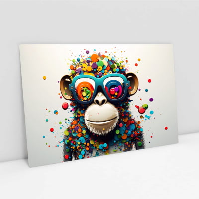 Quadro macaco monkey with polka dot art