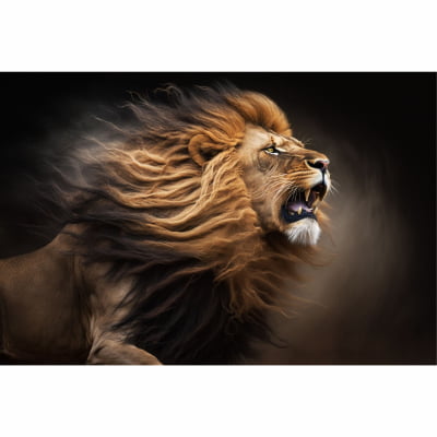 Quadro Leão roar of lion