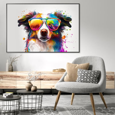 Quadro decorativo  dog with sunglasses