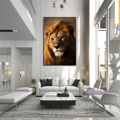 Quadro decorativo -  olhar do Leão de Judá 