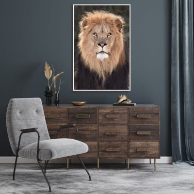 Quadro decorativo Retrato de Leão-asiático 