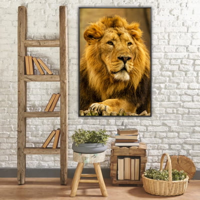 Quadro decorativo Retrato de Leão de Judá