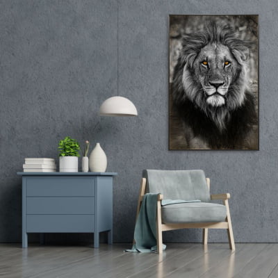 Quadro decorativo Lion Dark