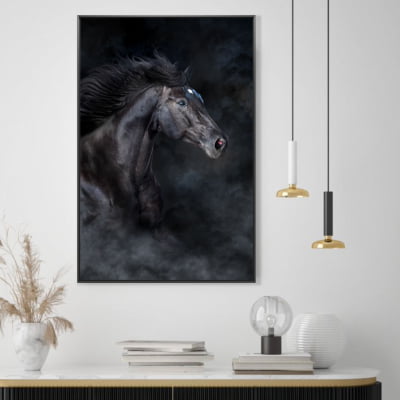 Quadro decorativo cavalo black