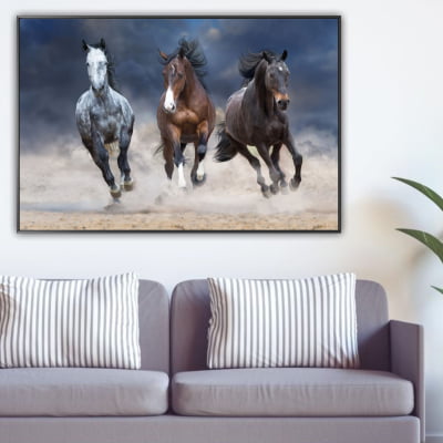 Quadro decorativo  trio de cavalos