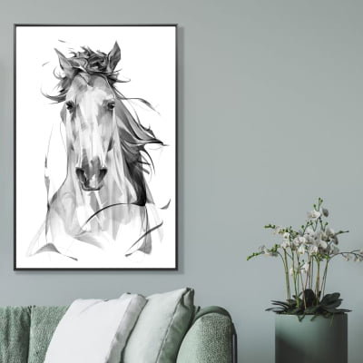 Quadro decorativo cavalo artístico