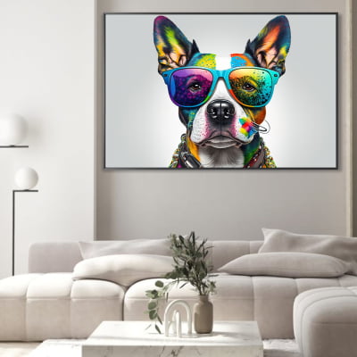 Quadro decorativo  Cachorro Abstrato