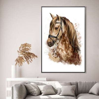 Quadro decorativo cavalo efeito pintura