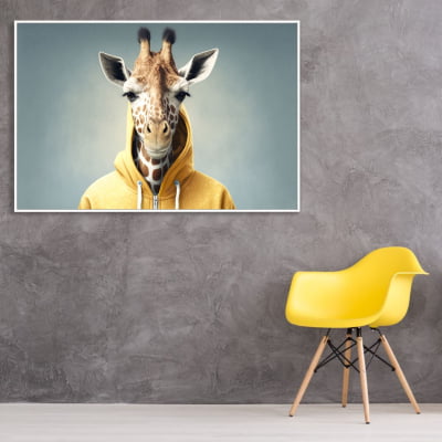 Quadro decorativo girafa