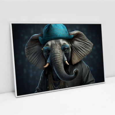 Quadro decorativo elefante Gangster 