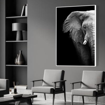 Quadro decorativo Elefante Realístico