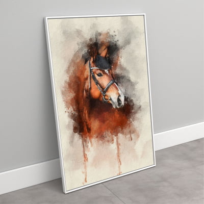 Quadro Decorativo em Canvas cavalo abstrato