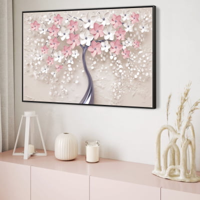 Quadro Decorativo em Canvas flores rosas