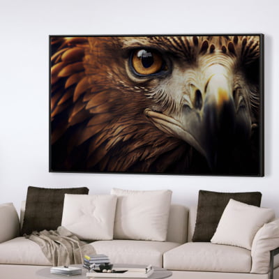 Quadro decorativo foco de águia