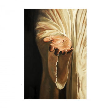 Quadro Decorativo em Canvas motivacional  mão direita  de Jesus