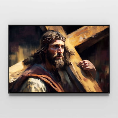 Quadro Jesus  e a Cruz