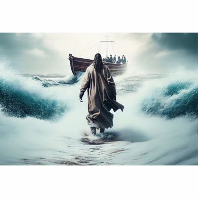 Jesus  andou sobre mar em fúria