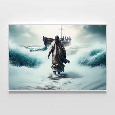 Jesus  andou sobre mar em fúria