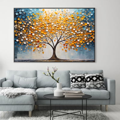 Quadro decorativo Árvore Abstrata Colorida Impressionista