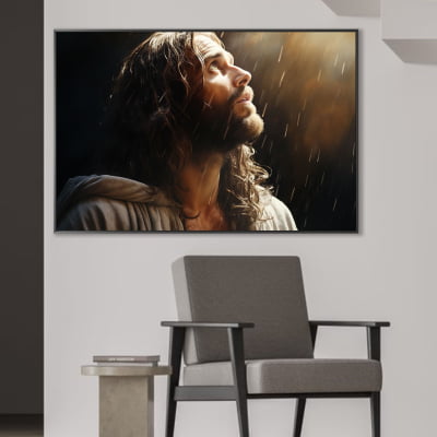 quadro  Jesus  orando 
