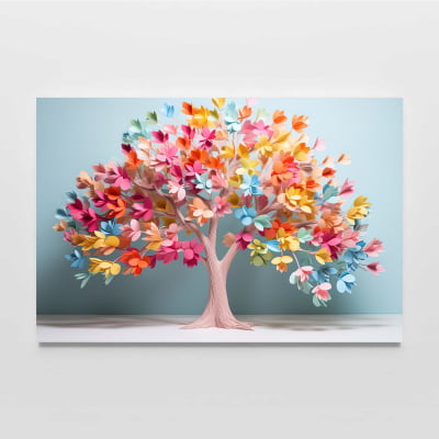 Quadro  Árvore Abstrata- Colorida  -