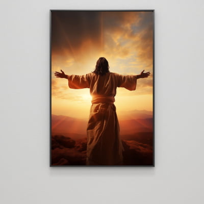 quadro decorativo  Jesus amou o mundo!