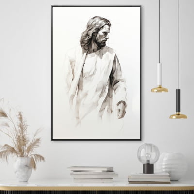 quadro decorativo em tela Jesus 