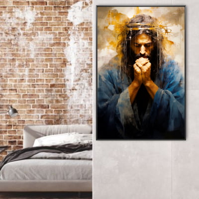 Quadro decorativo Jesus Orando 