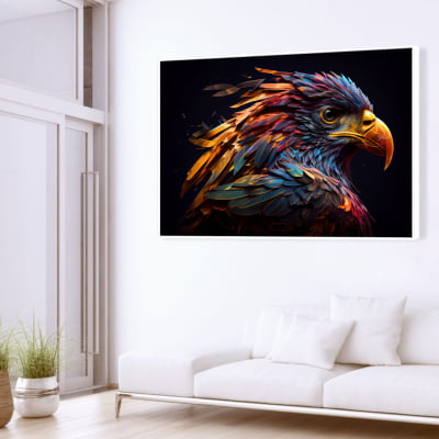 Quadro  decorativo águia 3D