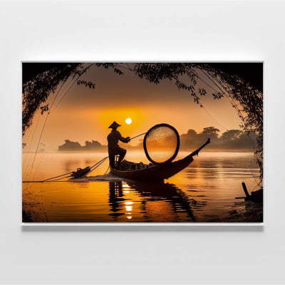 quadro decorativo pescador