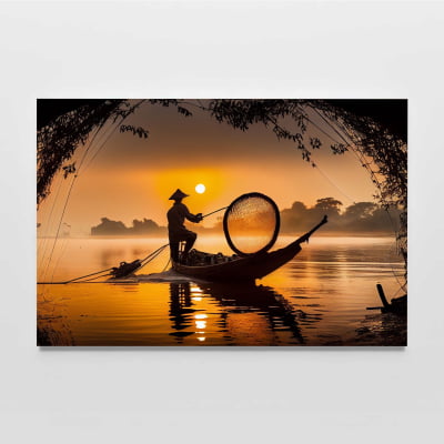 quadro decorativo pescador