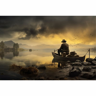 quadro decorativo o pescador 