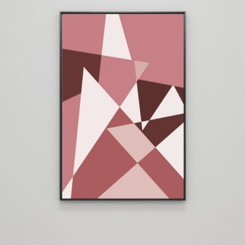 Quadros decorativos em canvas Abstrato Geométrico Triângulos