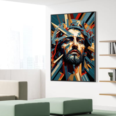 Quadro abstrato  Jesus  