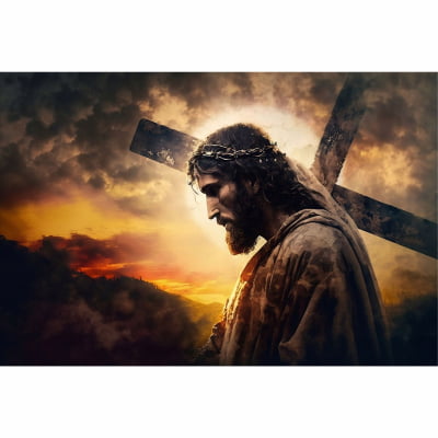 Quadro  Jesus e a cruz